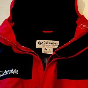 Men’s Columbia WeatherTech jacket, size, XL, dark red and black